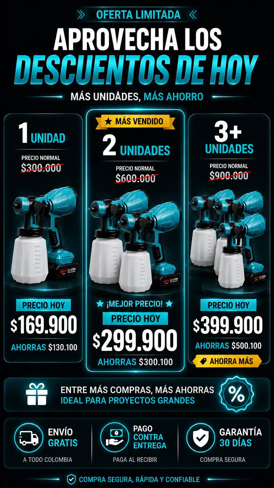 PintuMax Turbo - Pistola Pulverizadora Inalámbrica