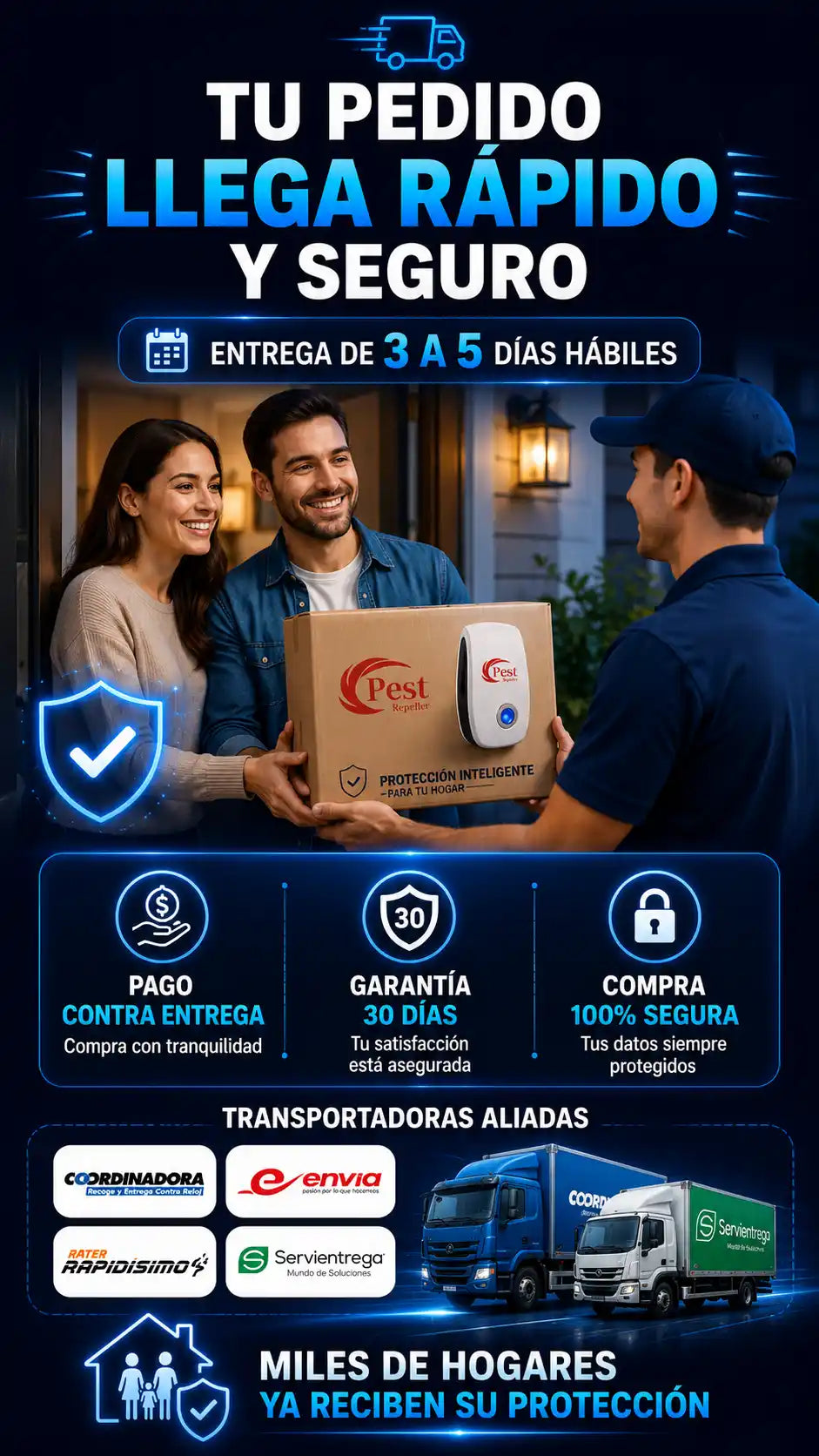 Plagas Nunca Más (REPELENTE ULTRASONICO - PAGA 1 Y LLEVA 3)
