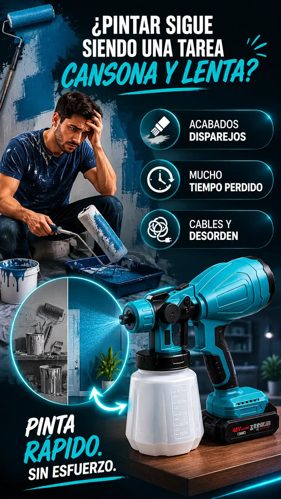 PintuMax Turbo - Pistola Pulverizadora Inalámbrica