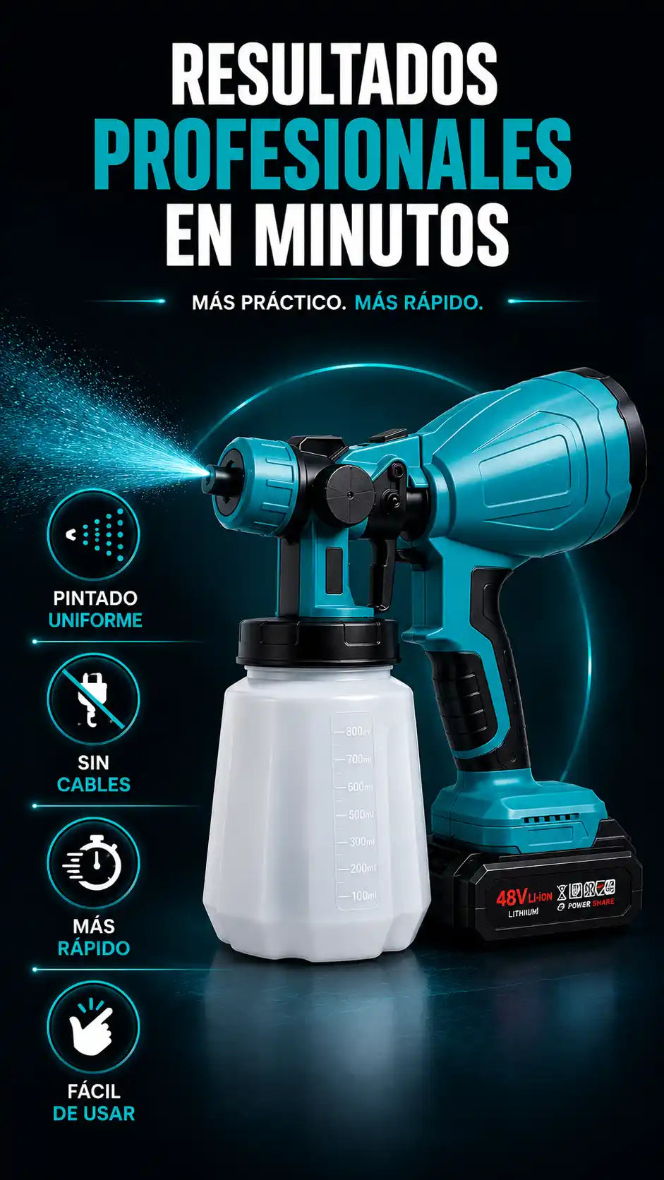 PintuMax Turbo - Pistola Pulverizadora Inalámbrica
