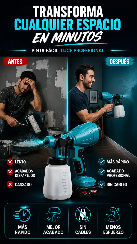 PintuMax Turbo - Pistola Pulverizadora Inalámbrica